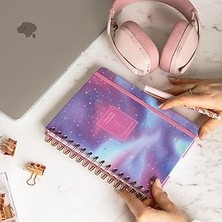 Uravas Store A5 Spiralli Süresiz Renkli Planlayıcı Ajanda Motivasyon Sayfalı Galaksi