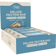 Clean Powders Deluxe Protein Bar %36 Protein 55 gr 12 Adet - Beyaz Çikolata Kurabiye