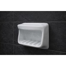 Seramik Gömme Tip Kollu 15CMX15CM Sabunluk  Üç (3) Adet