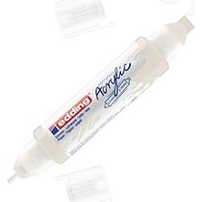 Uravas Store Edding 5400 Akrilik 3D Double Liner - Beyaz - 1 Çift Uçlu Akrilik Tüp - 2-3 mm ve 5-10 mm Genişliği