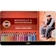 Koh-i-Noor Mondeluz Aquarell Sulu Boya Kalemi 36 Renk Metal Kutu Boyalar İçin Kaliteli Seçim