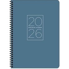 Uravas Store Keskin 2026-20 * 28 Spiralli Haftalık Ajanda-Mavi