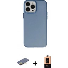 Pileli Store Pilelistore™ iPhone 13 Pro Max Kılıf Ahenk Çizgi Prime - Şeffaf Maxco Cam Ekran Koruyucu + Renkli Kamera Lens Koruma Cam - Sı