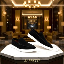 By Barretti Bs Siyah Düz Süet Loafer