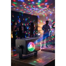 Quenlite QD-115 Rgb LED Lazer Disko Topu Sahne Işık Projektörü 3'ü 1 Arada