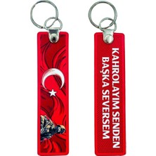 Kordak Çift Taraflı Anahtarlık - "kahrolayım Senden Başka Seversem"