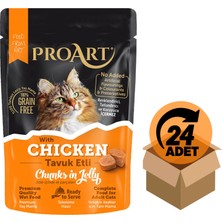 24\\\' Lü Proart Jöleli Tavuk Etli Yetişkin Kedi Poşet Maması 85 gr