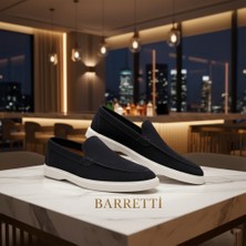 By Barretti Bs Lacivert Düz Süet Loafer