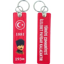 Kordak Çift Taraflı Anahtarlık - “türkiye Cumhuriyeti Ilelebet Payidar Kalacaktır”