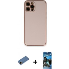 Pileli Store Pilelistore™ iPhone 12 Pro Max Kılıf Yadigar Klasik - Siyah 34D Izgaralı Cam + Shine Kamera Lens Koruma Cam - Gd