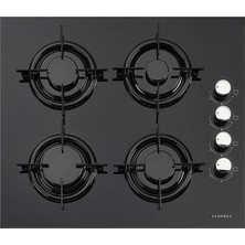 Luxell LX-40 TAHDF 4 Gözlü Gazlı Ocak Cam Yüzeyli Emniyetli Özellikler ile Şık Tasarım