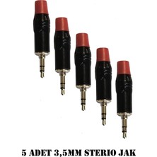 CHESTER 3.5 mm Stereo Çivi Jak Lehim Tipi Fiş Kulaklık Aux Bilgisayar Ses Kablosu Giriş Tamir Jakı 5 Adet