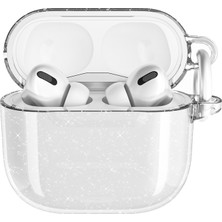 Lyon Tech Apple Airpods 4 Kılıf Zore Allstar Airbag 32 Parlayan Simli Saydam Renkli Koruyucu Kılıf