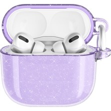 Lyon Tech Apple Airpods 4 Kılıf Zore Allstar Airbag 32 Parlayan Simli Saydam Renkli Koruyucu Kılıf