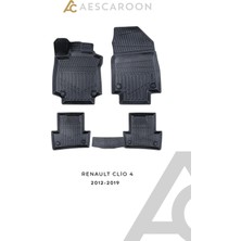 Aescaroon Renault  Clio 4  2012-2019 Arası 3D Havuzlu Paspas