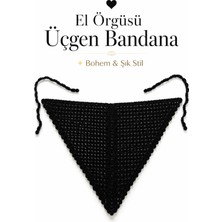 Neholia El Örgüsü Saç Bandanası Bohem Bone Yazlık Kombin Bandana Saç Aksesuarı
