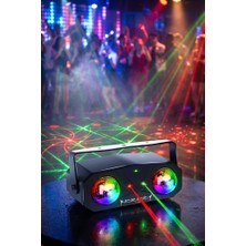 Quenlite QD-145 Rgb LED Lazer Disko Topu Sahne Işık Projektörü 5'i 1 Arada