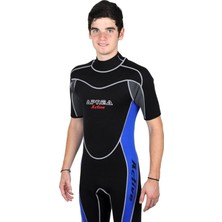 Apnea Sport 3mm Shorty Mavi-Siyah Renkli Dalış Elbisesi 3XL Beden Kolay Giyilebilir
