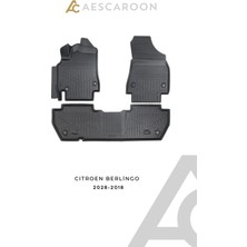 Aescaroon Citroen  Berlingo 2008-2018 Arası 3D Havuzlu Paspas