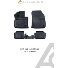 Aescaroon Fiat  600 Elektrikli 2024 Sonrası 3D Havuzlu Paspas