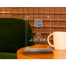 Bk Gift Restoran & Cafe & Barlara Özel Ahşap Standlı Pleksi Qr Kod Menü, Cafe&bar Için Qr Kodlu Tabela, Qr Kodlu Masa Dekoru - 10 Adet-4