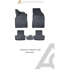 Aescaroon Renault  Megane 3 Sw 2010-2015 Arası 3D Havuzlu Paspas