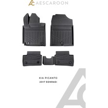 Aescaroon Kia Picanto 2017 Sonrası 3D Havuzlu Paspas