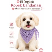 Neholia Köpek Bandanası El Örgüsü Bağlamalı Şık Evcil Hayvan Boyun Fuları Kedi Köpek Aksesuarı