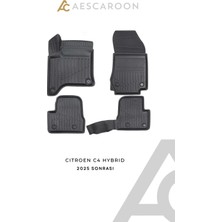 Aescaroon Citroen  C4 Hybrıd  2025 Sonrası 3D Havuzlu Paspas