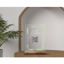 Bk Gift Restoran & Cafe & Barlara Özel Ahşap Standlı Pleksi Qr Kod Menü, Cafe&bar Için Qr Kodlu Tabela, Qr Kodlu Masa Dekoru - 10 Adet-3
