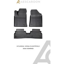 Aescaroon Hyundai Kona Elektrikli 2024 Sonrası 3D Havuzlu Paspas