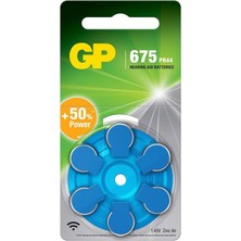 GP ZA675 1.4V Düğme Kulaklık Pili  6'lı Paket