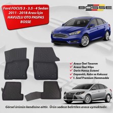 Bosse Ford Focus 3 Sedan 3D Havuzlu Oto Paspas 2009-2014 1. Kalite