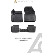 Aescaroon Citroen  C4 Elektrikli 2022 Sonrası 3D Havuzlu Paspas