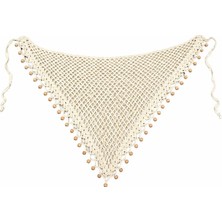 Neholia El Örgüsü Saç Bandanası Bohem Stil Kadın Saç Aksesuarı Yazlık Üçgen Kombin Bandana
