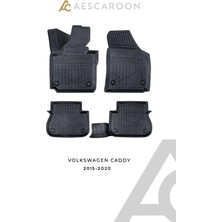 Aescaroon Volkswagen Caddy 2015-2020 Arası 3D Havuzlu Paspas