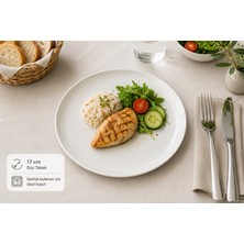 Gourmet Düz Porselen Tabak 17 cm