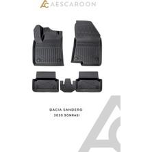 Aescaroon Dacia Sandero 2020 Sonrası 3D Havuzlu Paspas