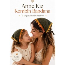Neholia Anne Kız Kombin Bandana El Örgüsü Saç Bandı Bohem Stil Ayarlanabilir 2li Set