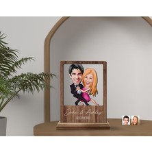 Bk Gift Kişiye Özel Sevgililer Karikatürlü Ahşap Standlı Biblo, Sevgililer Günü Hediyesi, Doğum Günü Hediyesi, Yıl Dönümü Hediyesi-9