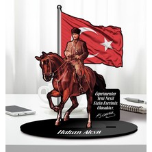 Bk Gift Kişiye Özel Atatürk ve Öğretmenler Günü Tasarımlı Karikatür Biblo-1, Öğretmene Hediye