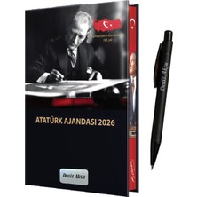 Bk Gift Kişiye Özel Premium 2026 Kenar Baskılı Atatürk Ajandası & Tükenmez Kalem, Öğretmenler Günü Hediyesi