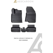 Aescaroon Dacia Logan 3 Sedan Eu 2021 Sonrası 3D Havuzlu Paspas