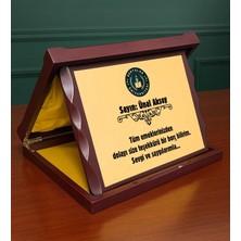 Bk Gift Kişiye Özel Lüks Ahşap Kutulu Plaket, Ödül Plaketi, Mezuniyet Hatırası, Okul Plaketi