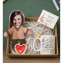 Bk Gift Kişiye Özel Kadın Öğretmen Bebek Yastık & Kupa Bardak & Mum & Notluk -3, Öğretmenler Günü, Öğretmene Hediye