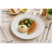 Banquet Düz Porselen Tabak 21 cm