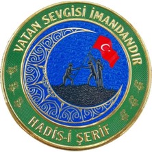 Kordak Vatan Sevgisi Imandandır Yazılı Peç - Cırtlı Patch (9.5 Cm)