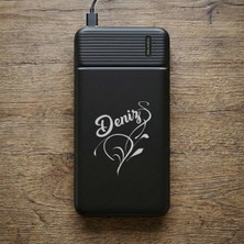 Bk Gift Kişiye Özel Isimli 10.000 Mah Powerbank PB-4011 -6, LED Göstergeli Taşınabilir Şarj Cihazı, Kurumsal Hediye