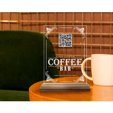 Bk Gift Restoran & Cafe & Barlara Özel Ahşap Standlı Pleksi Qr Kod Menü, Cafe&bar Için Qr Kodlu Tabela, Qr Kodlu Masa Dekoru - 10 Adet-5