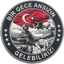 Kordak Bir Gece Ansızın Gelebiliriz Taktik Askeri Peç (9.5 Cm)